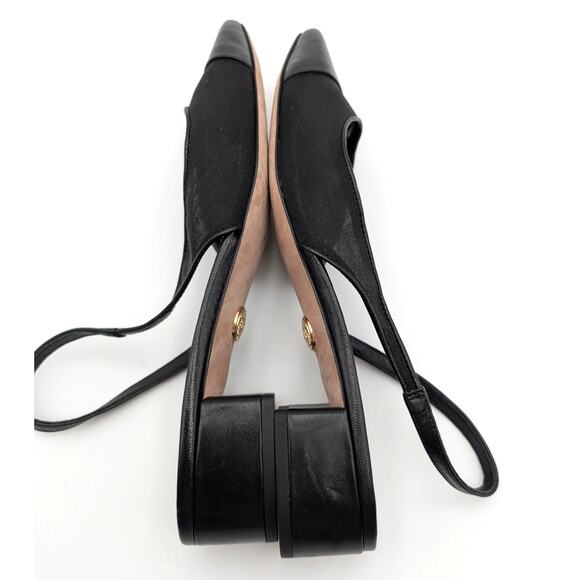 Veronica Beard Cecile Sling Mesh Slingback Pumps Women's Black Size US10M EU41 - Picture 12 of 12